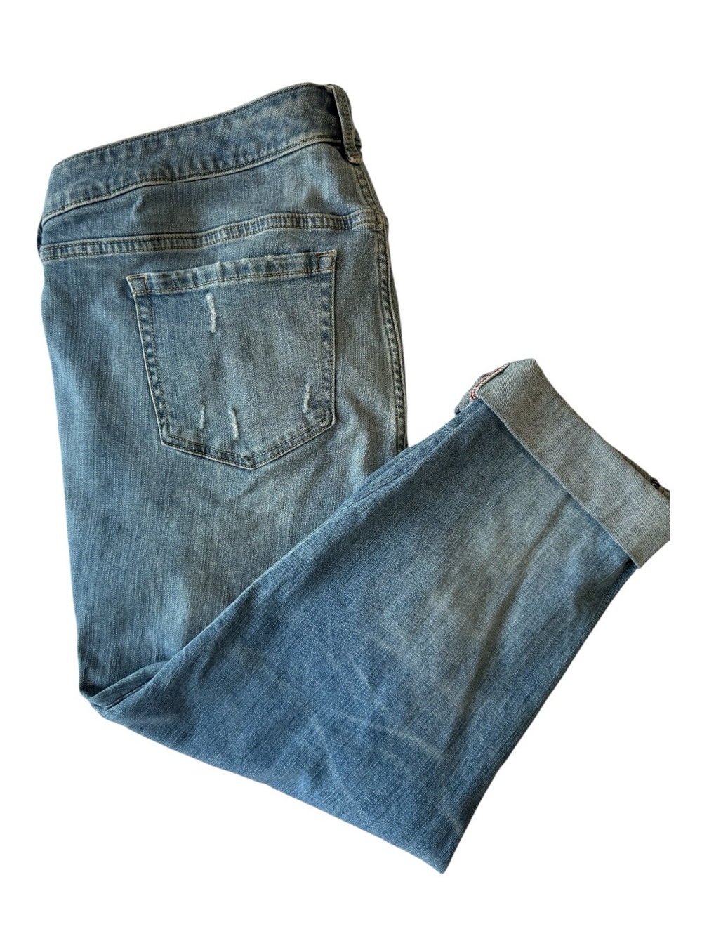 Torrid Feel The Fit Cropped Destressed Jeans Size 14